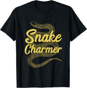 Snake Charmer T-Shirt Coiled Serpent Vintage Reptile Lover T-Shirt