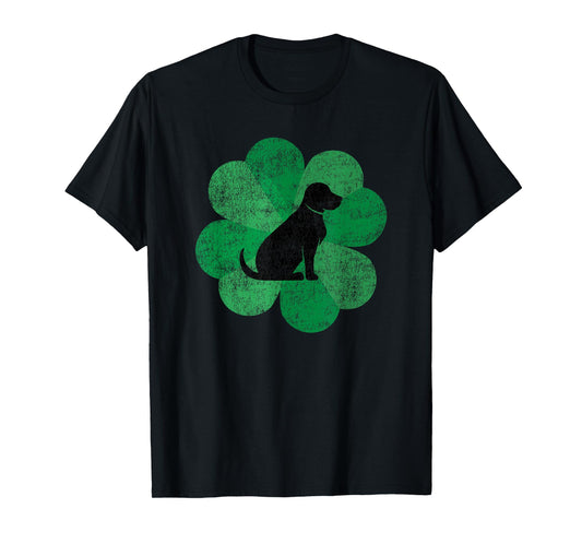 Black Lab St. Patrick's Day - Retro Labrador Retriever T-Shirt