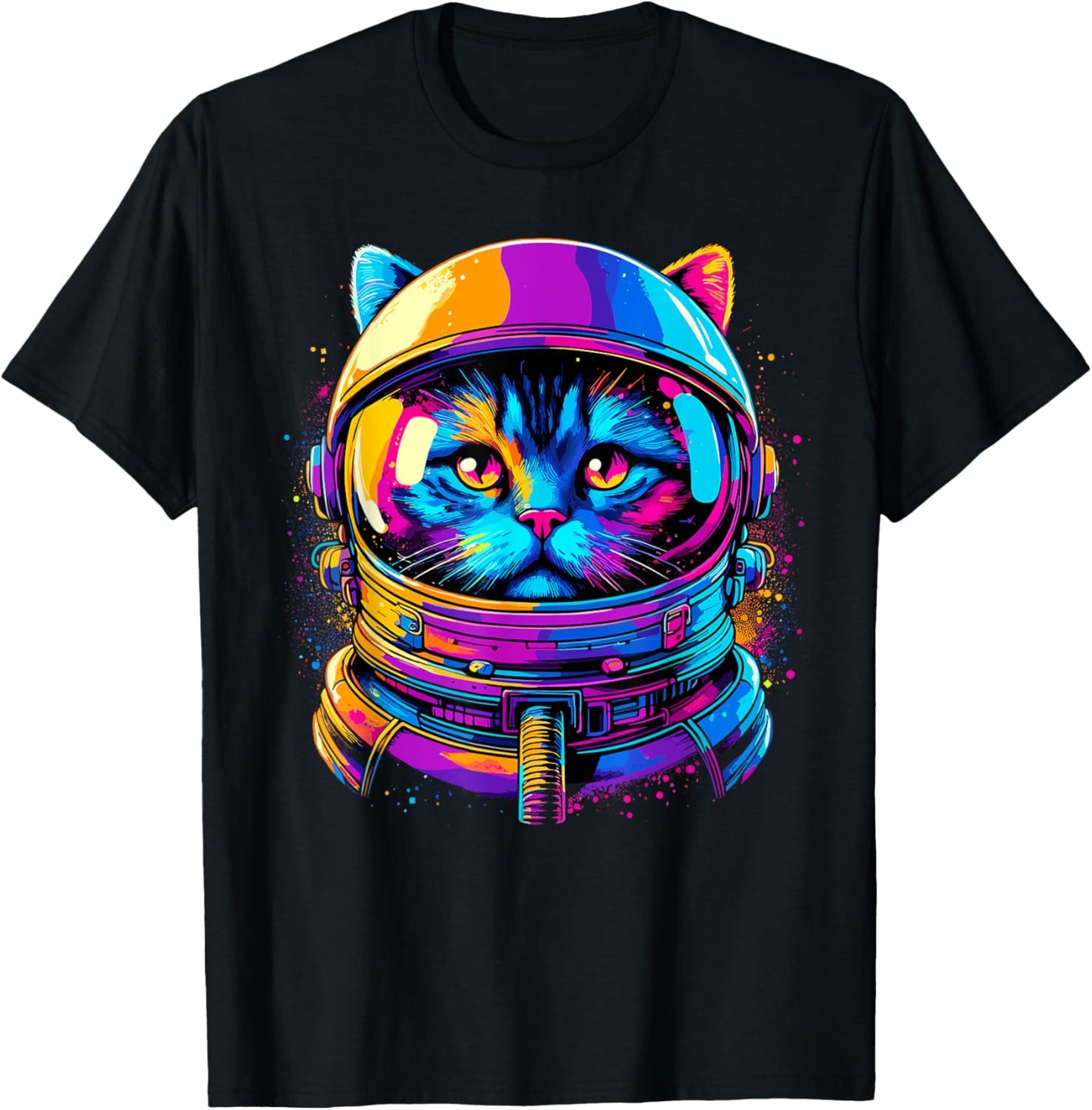 Cat Galaxy Astronaut Cat Space T-Shirt
