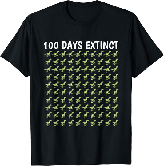 Dinosaur T-Rex 100 Days Of School Shirt Boy Girl Gift T-Shirt