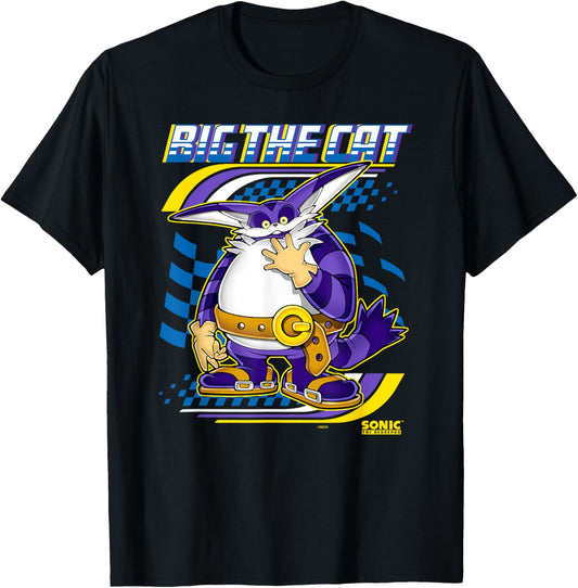 Sonic The Hedgehog Big The Cat Ready For Race Chest Poster T-Shirt