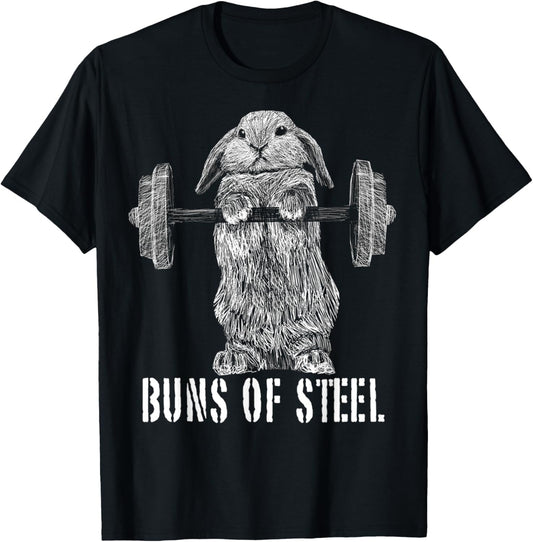 Funny Workout Buns Of Steel Bunny Rabbit Gym Squat Gift T-Shirt