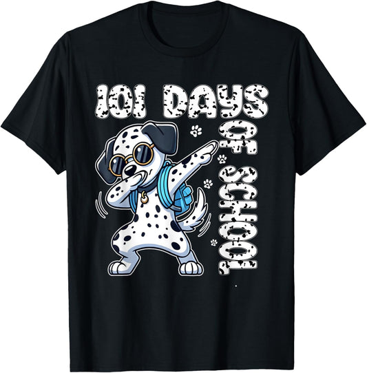 100 Days Of School Dalmatian Dog Boy Kid 100th Day Of School T-Shirt