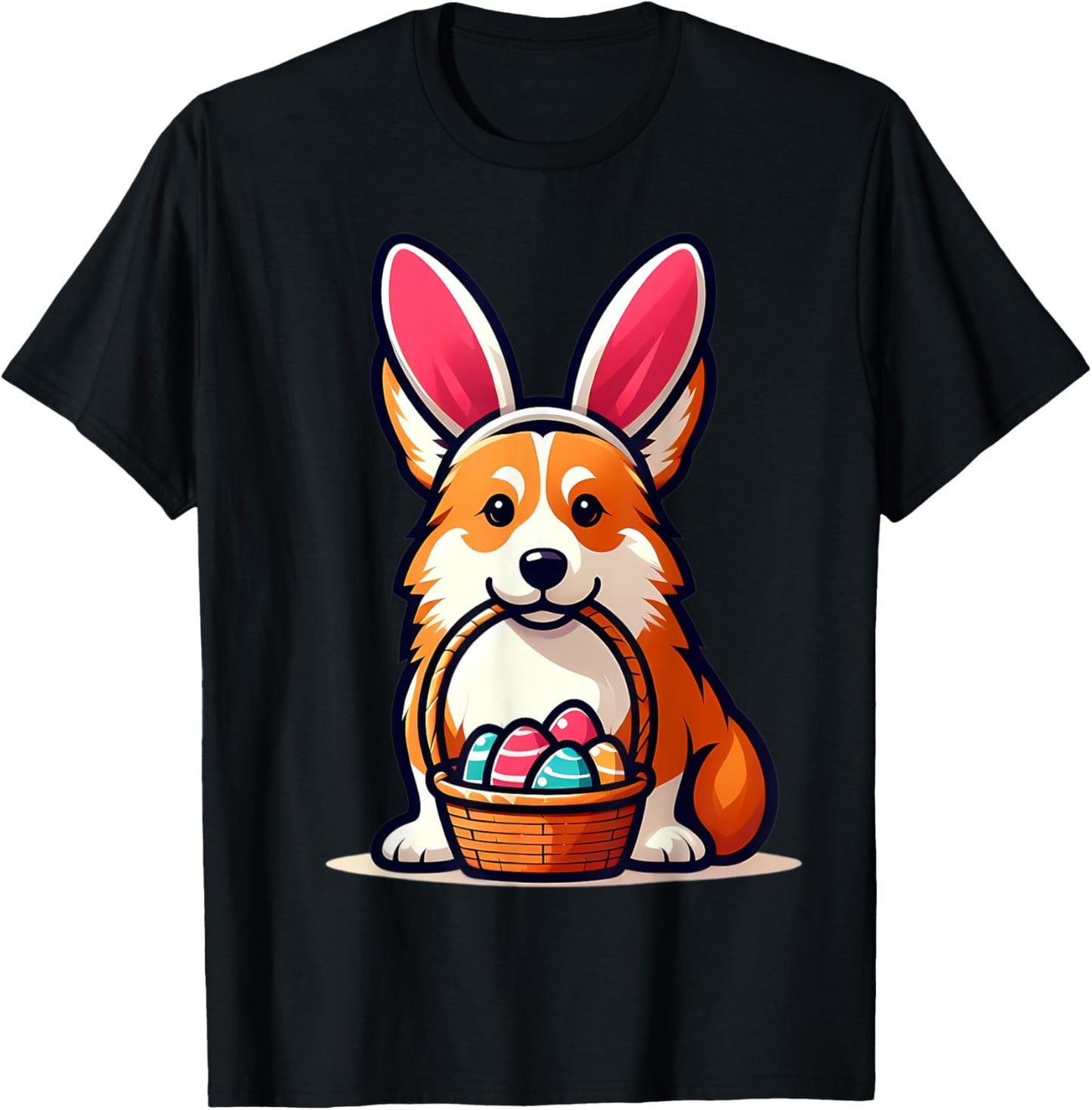 Cute Bunny Ear Pembroke Welsh Corgi Dog Easter Eggs Owner T-Shirt