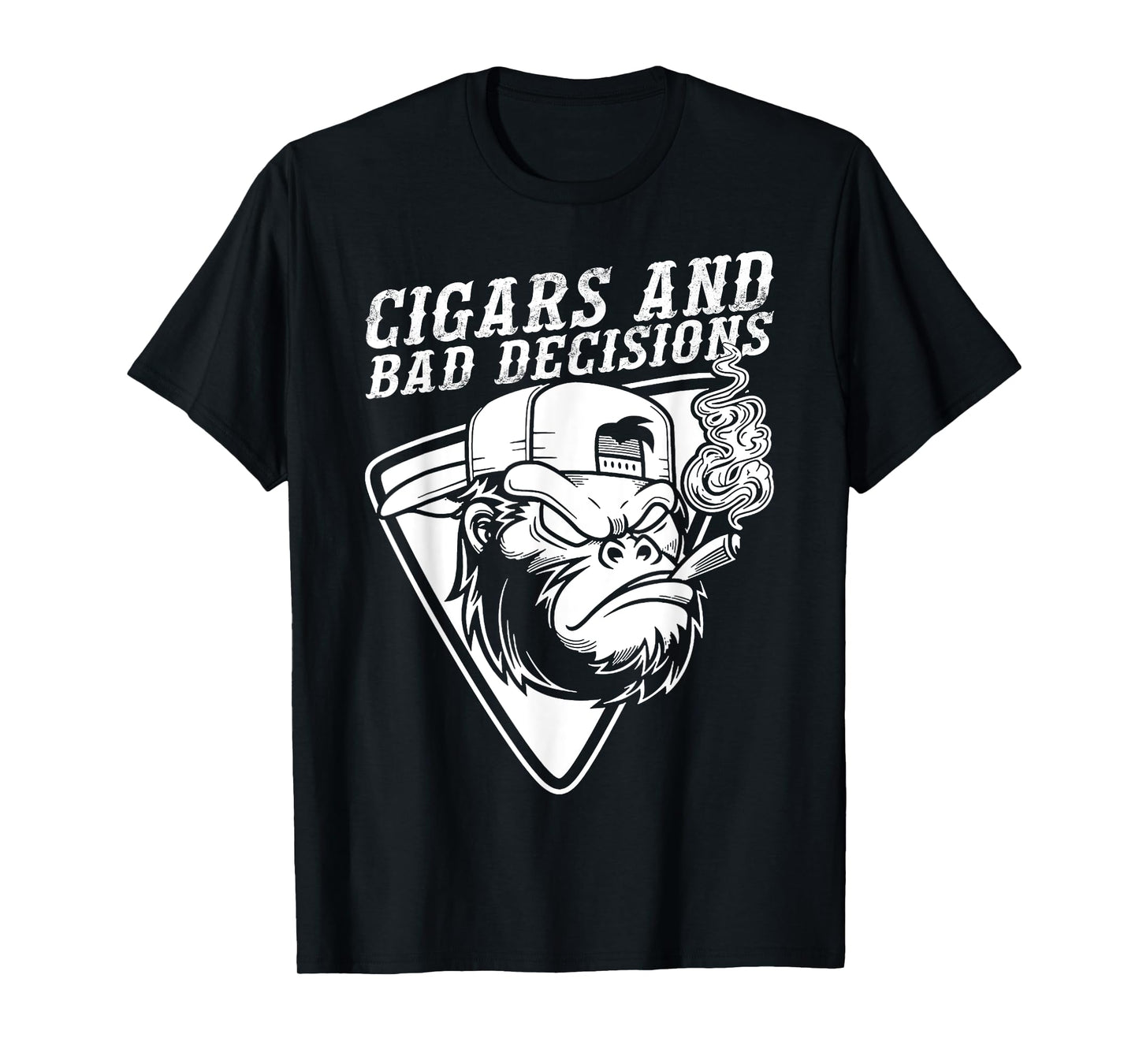 Funny Monkey Cigars And Bad Decisions T-Shirt