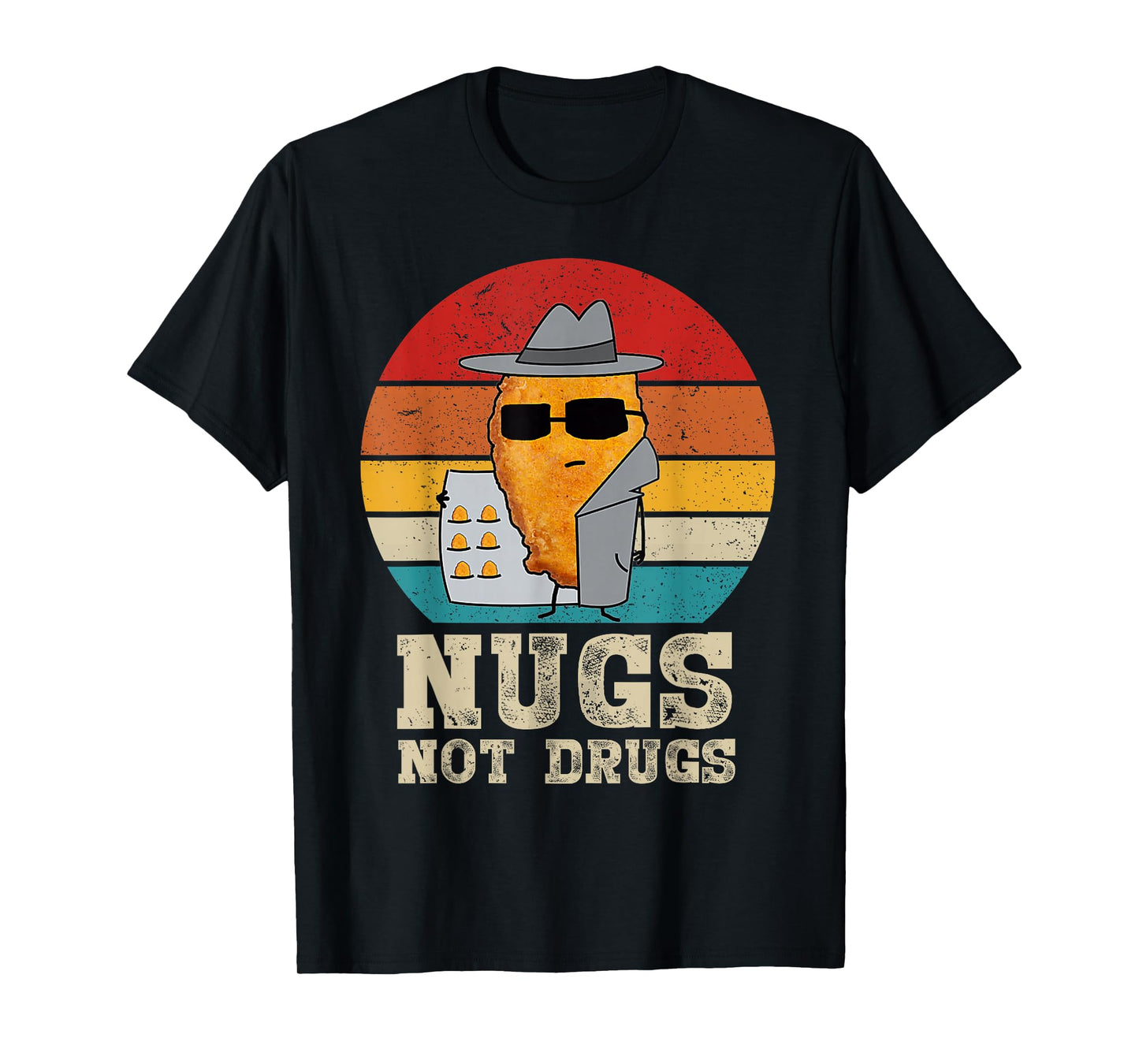 Funny Chicken Nuggets - Nugs Not Drugs Vintage T-Shirt