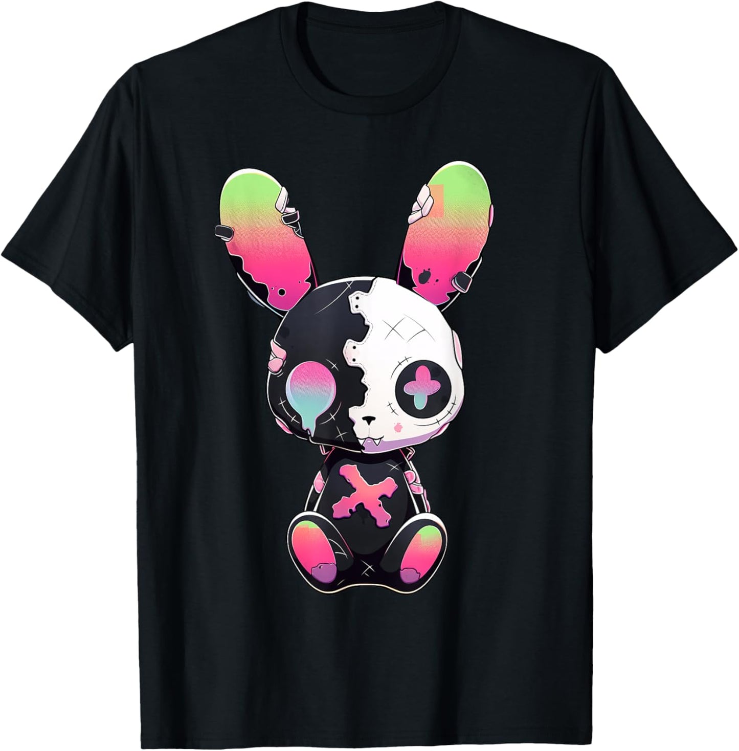 Goth Bunny Gothic Outfit Cute E-Girl Kawaii Rabbit Grunge T-Shirt