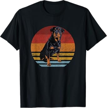 Rottweiler Dog-s Retro Style - Rottie Cool Cute Pet Doglover T-Shirt