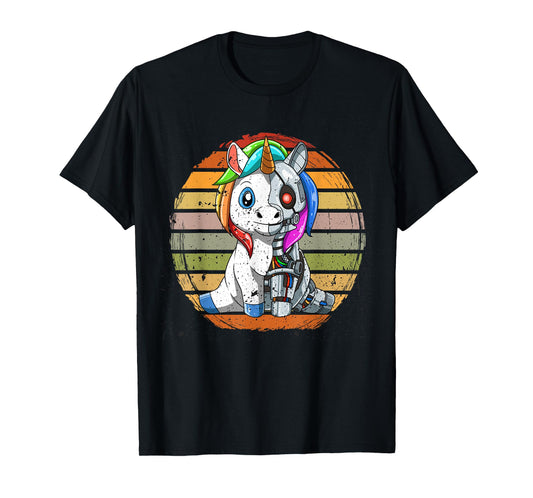 Grunge Unicorn Robot Robotic Cuddle Cyborg T-Shirt