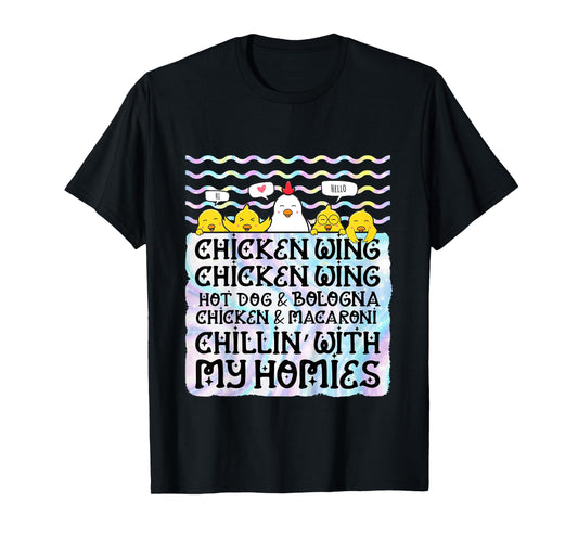 Kids Chicken Wing Chicken Wing Hot Dog and Bologna Macaroni T-Shirt