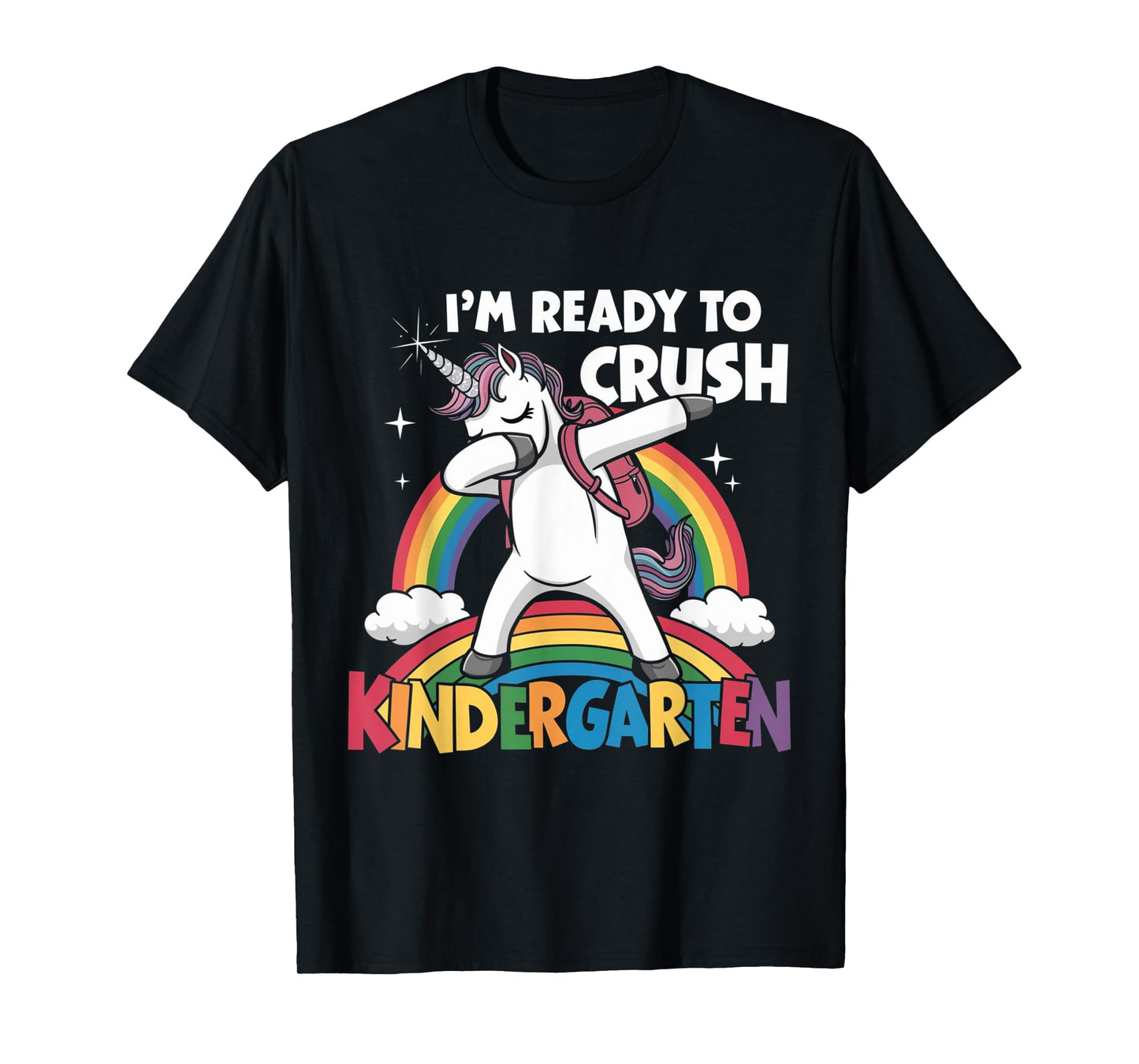 Crush Kindergarten Dabbing Unicorn Back to School Girls Gift T-Shirt