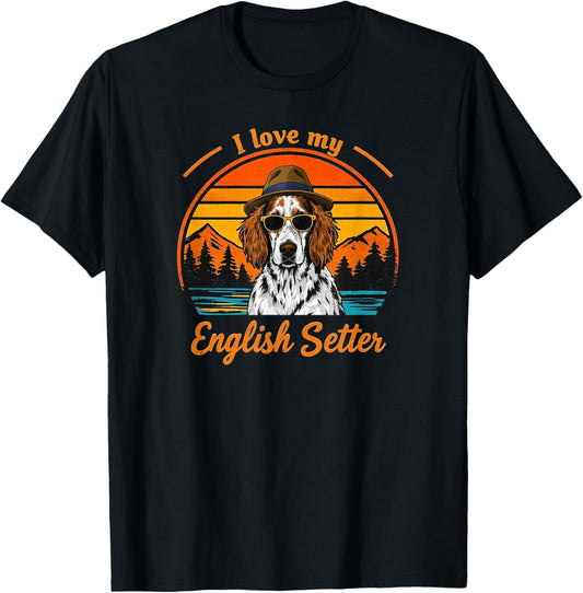 English Setter Dog Retro Pet Owner Gift T-Shirt