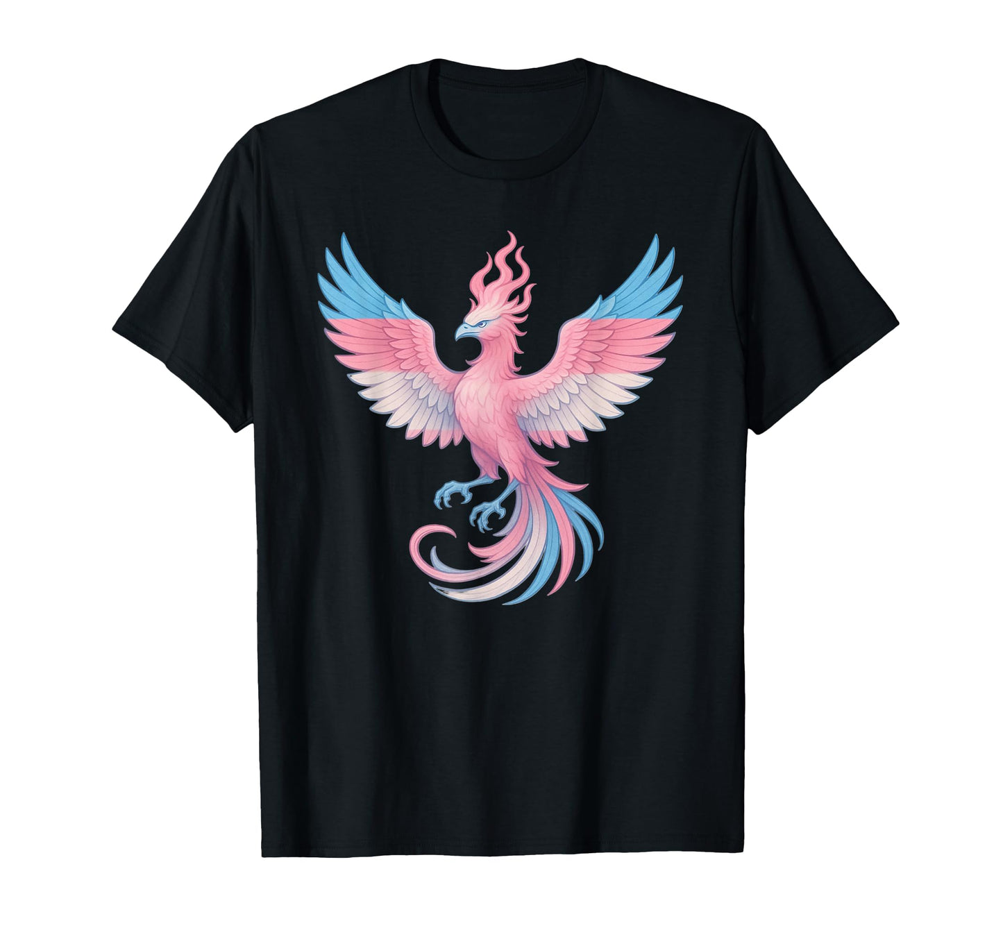 Transgender Phoenix Bird Trans Pride Flag Rising From Ashes T-Shirt