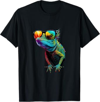 Funny Lizard with Sunglasses for Iguana & Reptiles Lovers T-Shirt