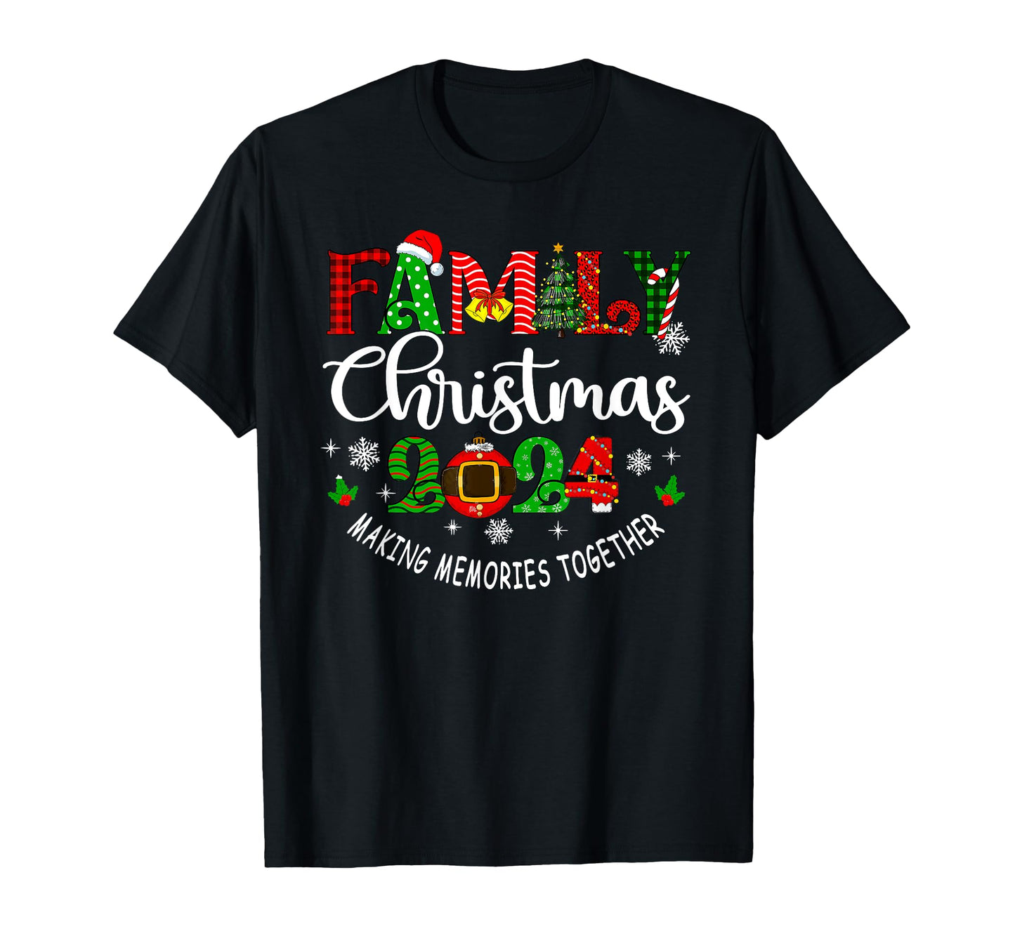 Family Christmas 2024 Making Memories Together Matching PJs T-Shirt