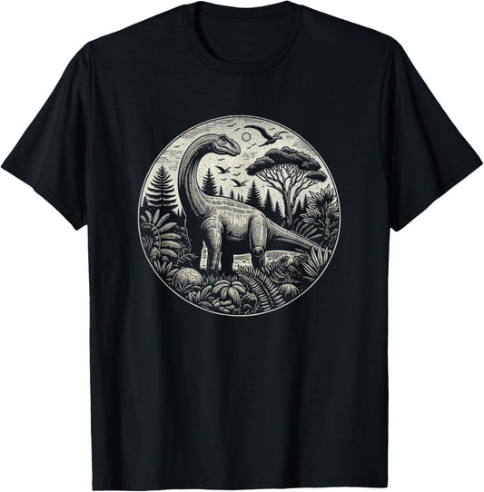 Brachiosaurus Nature Scene Art Design For Women And Men T-Shirt