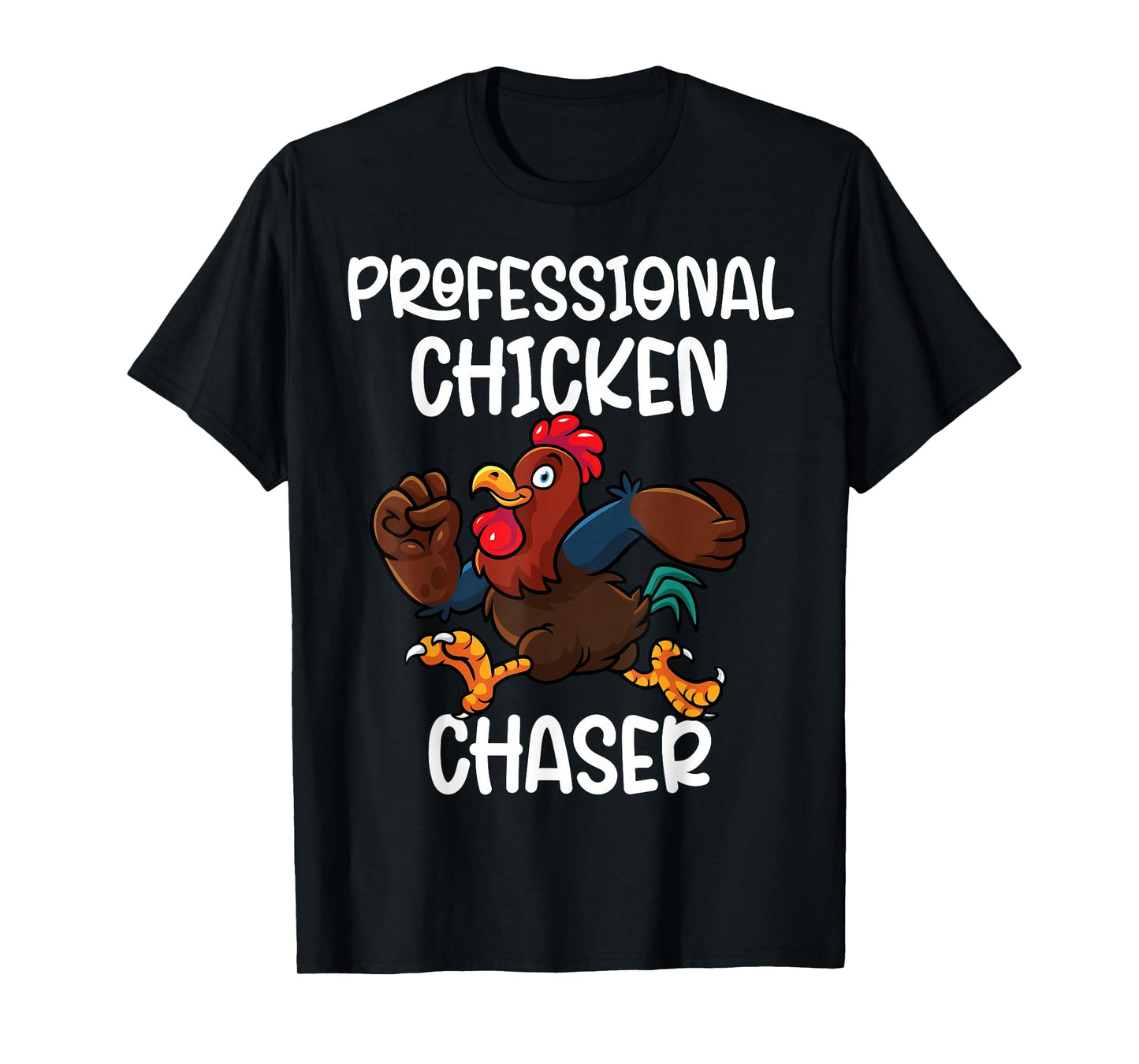 Professional Chicken Chaser Funny Farm Farmer Kids Running T-Shirt