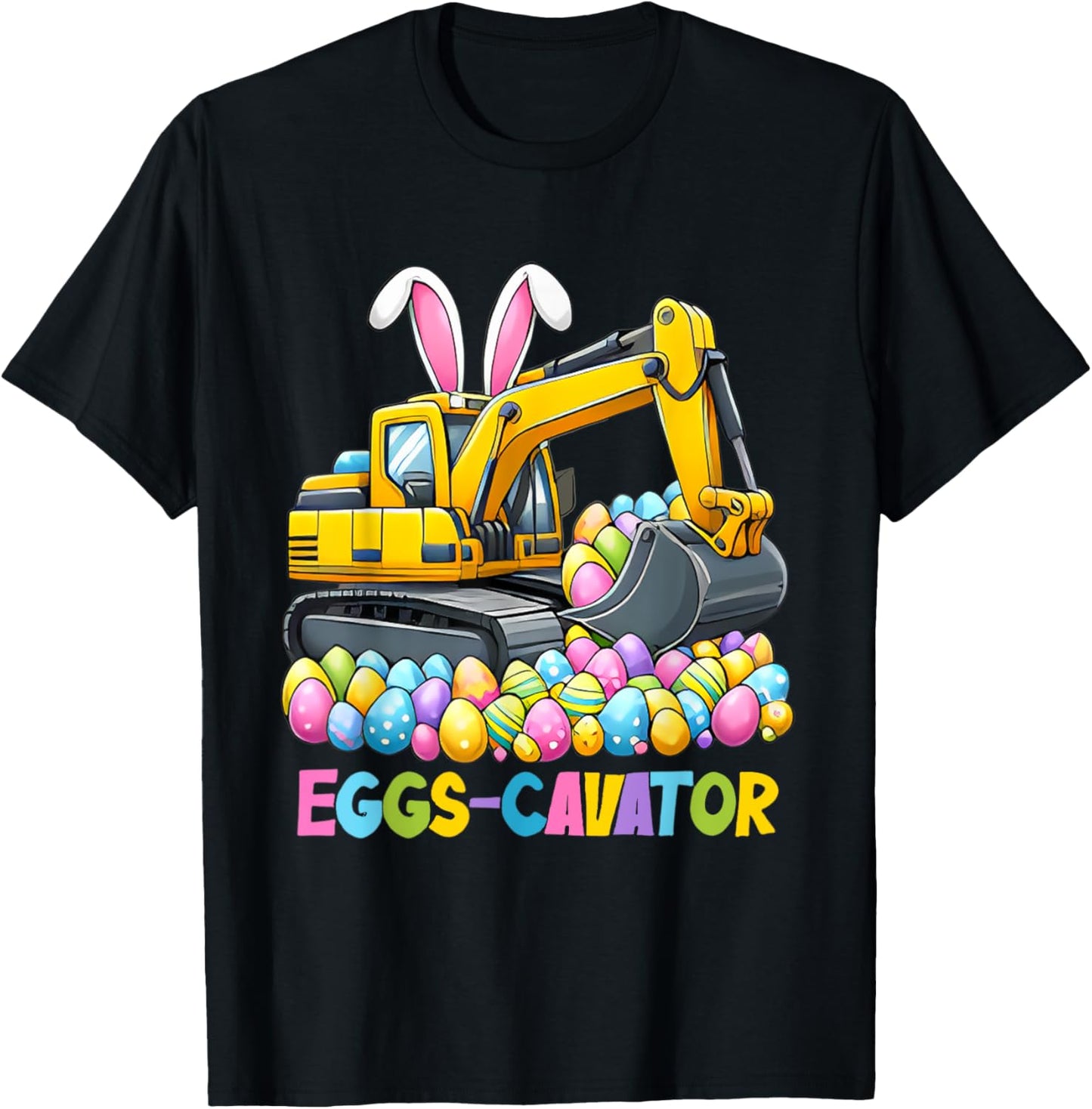 Easter Excavator Eggs Cavator Construction Boys Kids Toddler T-Shirt