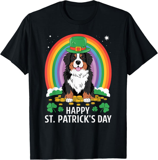 Bernese on Bernese Mountain Dog Dog St Patricks Day T-Shirt
