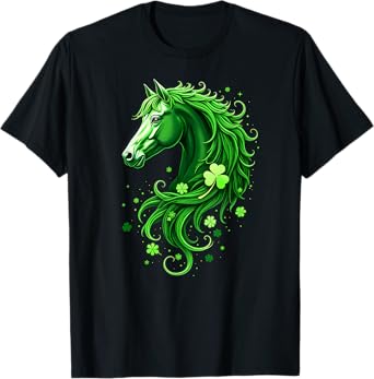 St Patrick's Day Horse Shamrocks T-Shirt