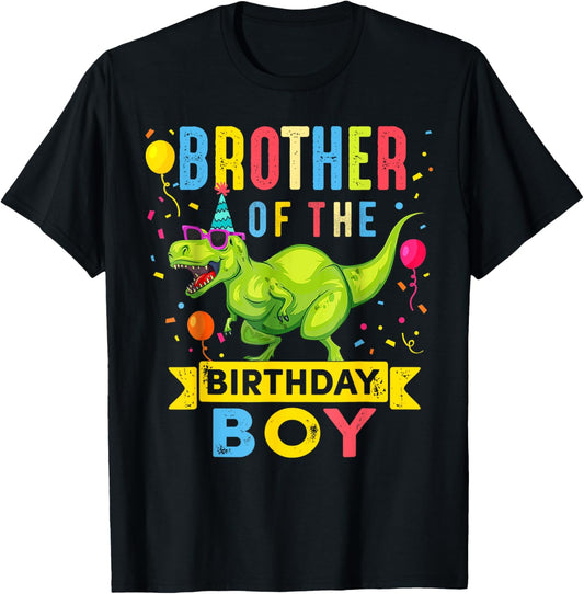 Brother of the Birthday Boy T-Rex Dinosaur Birthday Party T-Shirt
