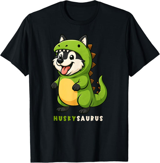 Husky Dinosaur Costume Huskysaurus Trex Animal Lover Mom Dad T-Shirt
