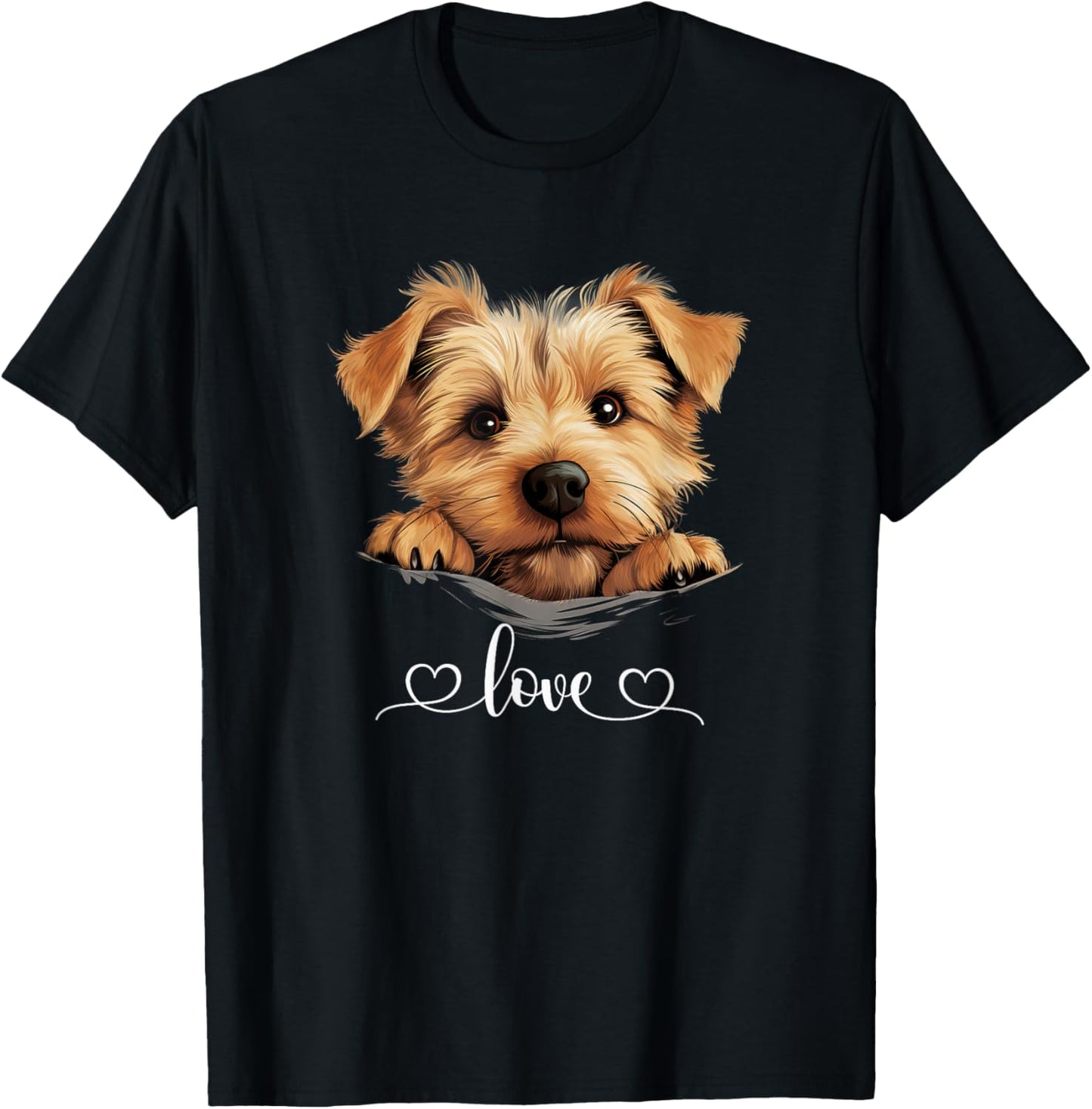 Cute Dog Graphic Love Norfolk Terrier Dog T-Shirt