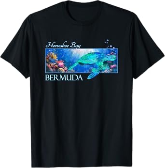 Horseshoe Bay Bermuda Vacation Swimming Sea Turtle T-Shirt