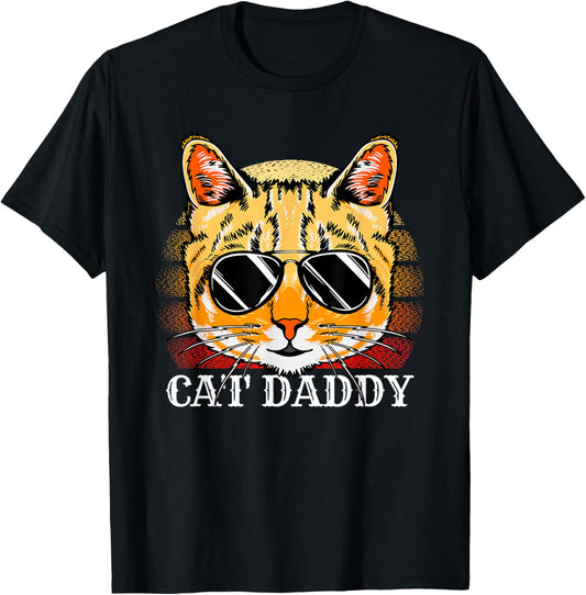 Cat Daddy For Men Ginger Cat A Fathers Day From Cat Lover T-Shirt