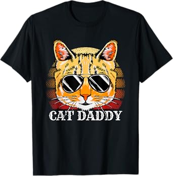 Cat Daddy For Men Ginger Cat A Fathers Day From Cat Lover T-Shirt