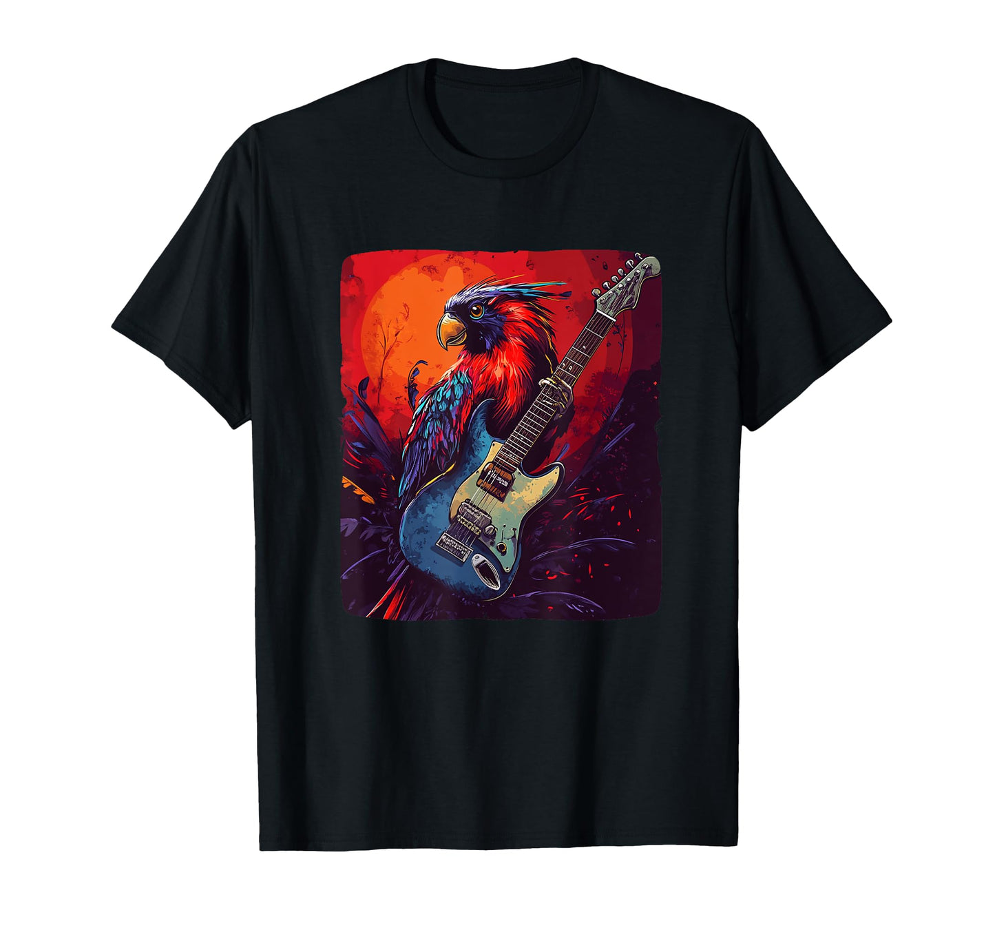 Cool Electric Guitar Bird for Trendy Rock Vibes T-Shirt