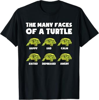 The Many Faces of a Turtle T-Shirt