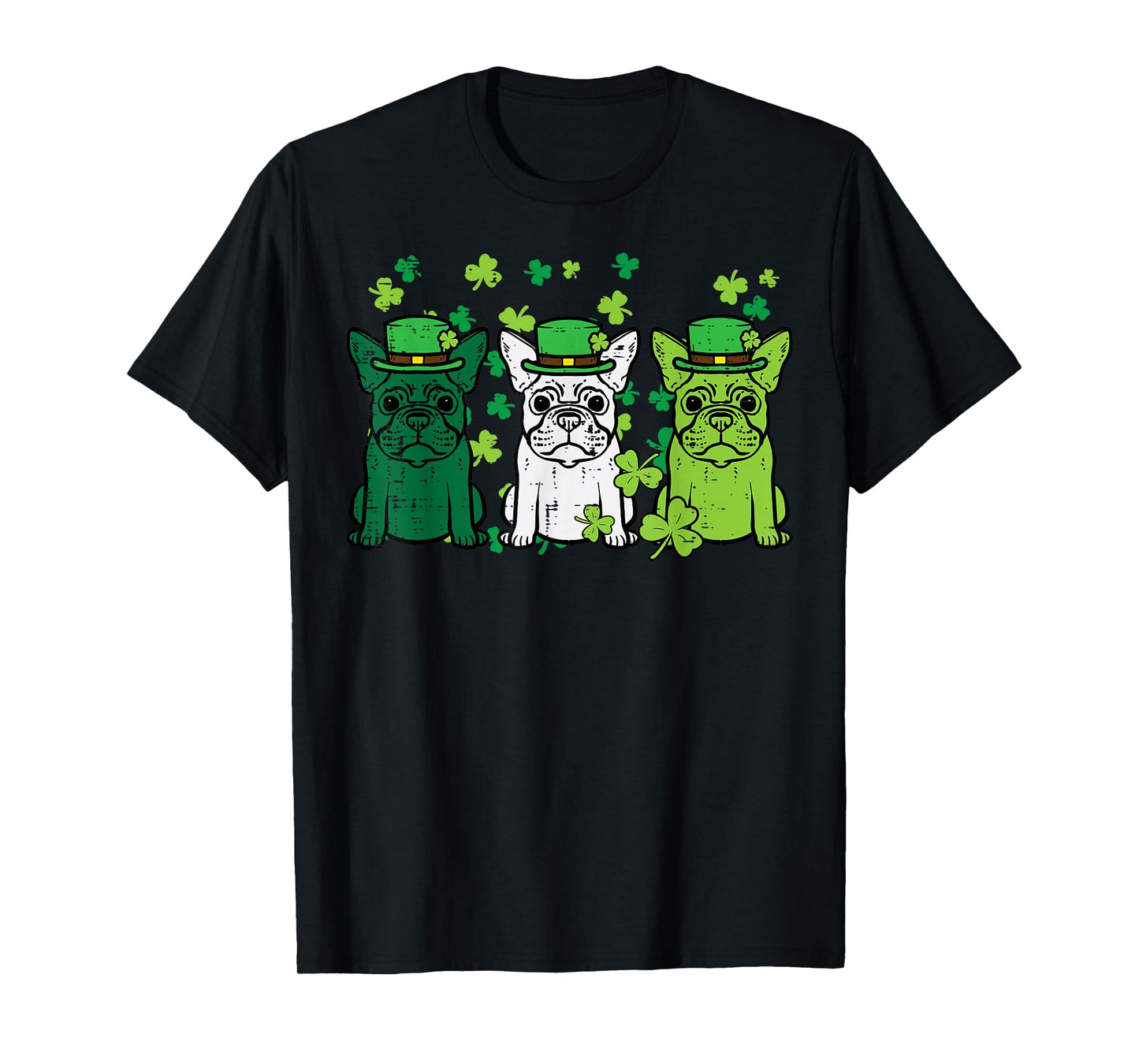 St Patricks Day French Bulldogs Dog Frenchie Men Women Kids T-Shirt