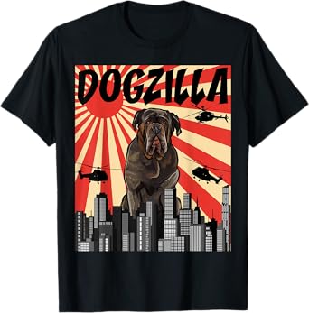 Funny Retro Japanese Dogzilla Neapolitan Mastiff T-Shirt