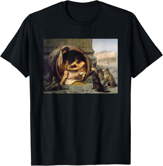 Diogenes by Jean-Leon Gerome (1860) T-Shirt, Small, Black