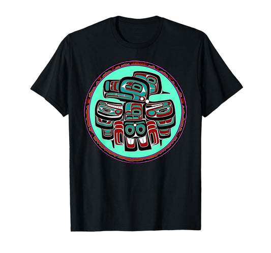 Alaska Native American Art Style Tlingit Haida Eagle Tribal T-Shirt