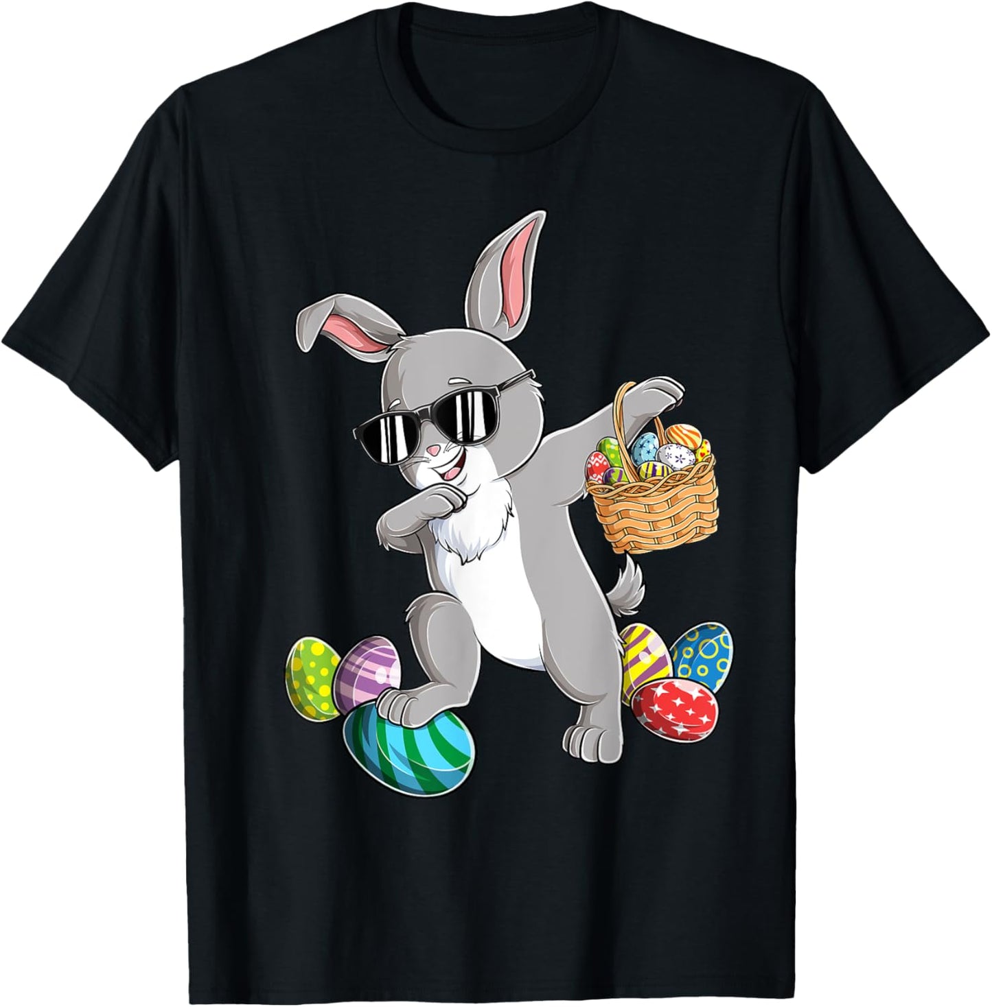 Easter Rabbit Cool Dabbing Bunny Egg Easter Boys Girls Kids T-Shirt