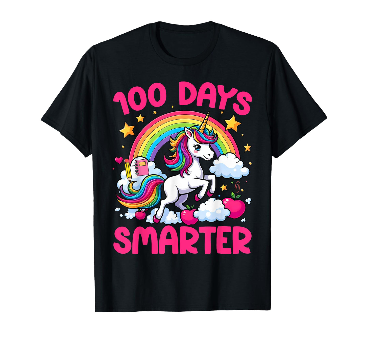 100 Days Of School Smarter Unicorn Teacher Girls 100th Days T-Shirt