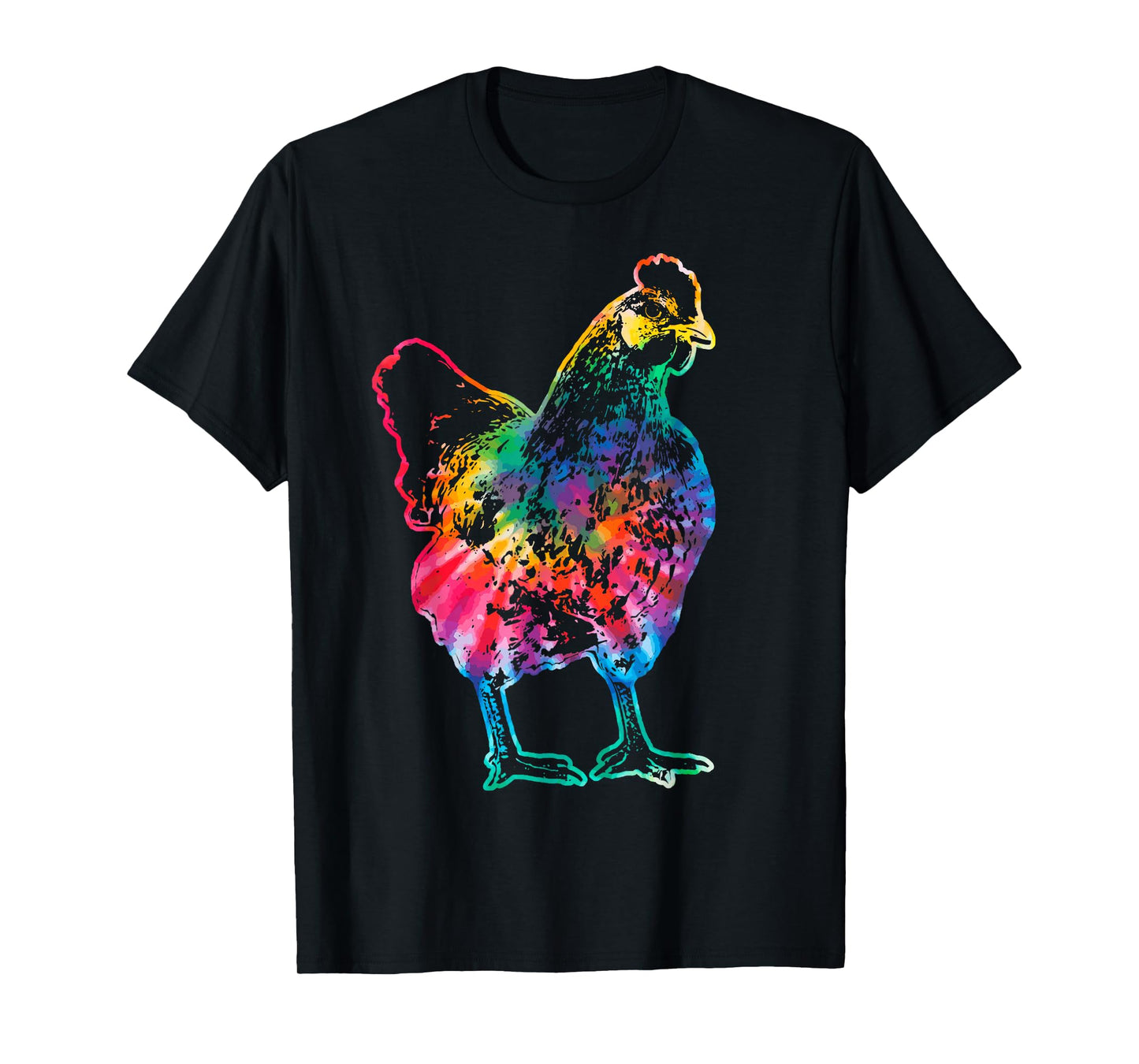 Chicken Tie Dye Hippie Poultry Farmer Farm Vintage Gift T-Shirt
