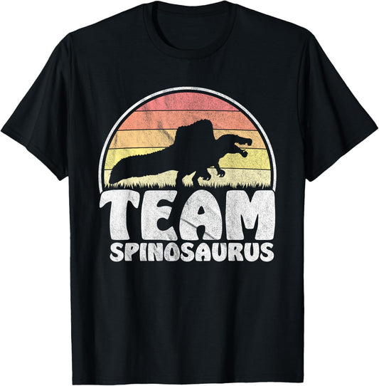 Team Spinosaurus - Retro Dinosaur Lovers Distressed T-Shirt