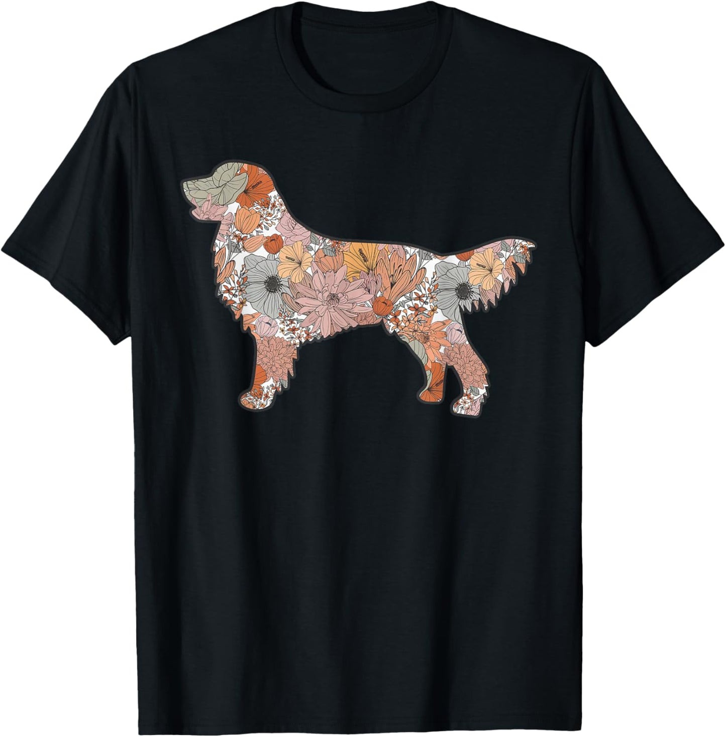 Wildflower Golden Retriever, Cute Mother's Day Golden Mom T-Shirt