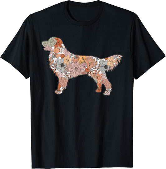 Wildflower Golden Retriever, Cute Mother's Day Golden Mom T-Shirt