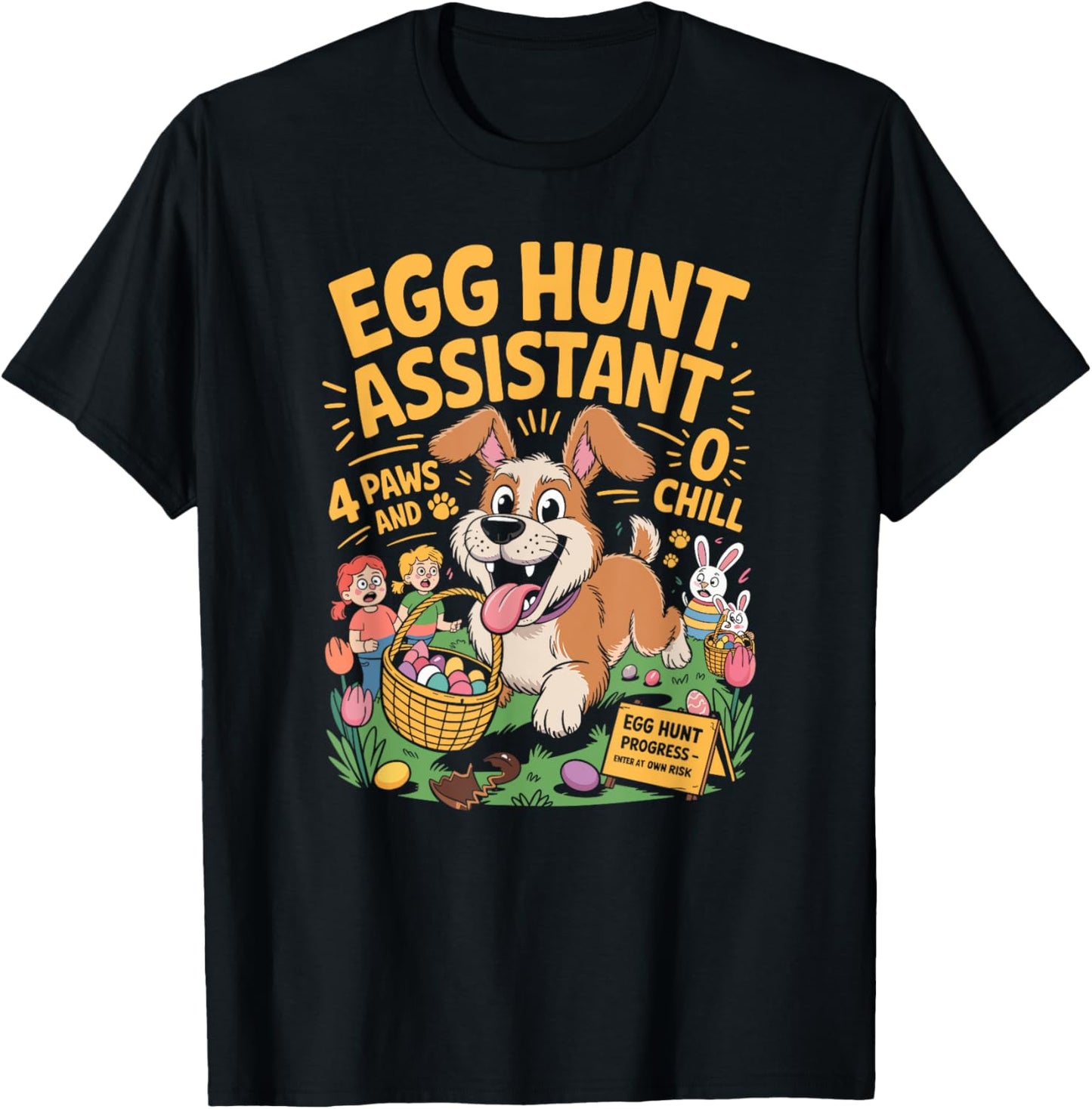 I'm Just Here For The Eggs Funny Dog Easter T-Shirt