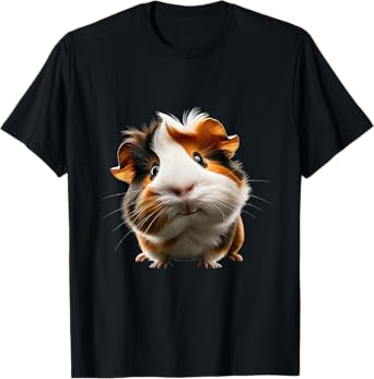 Just Sweet Designs Adorable Guinea Pig Design T-Shirt, Small, Black