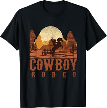Cowboy Rodeo Western Texan Gift Horseback Riding Cowboy T-Shirt