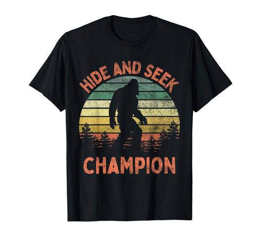 Hide And Seek Champion Sasquatch Funny Bigfoot T-Shirt