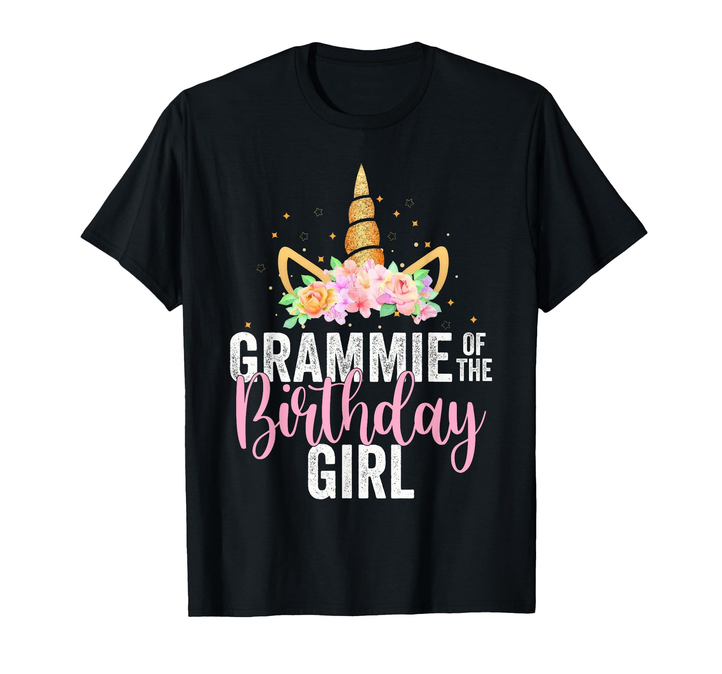 Grammie Of The Birthday Girl Unicorn Girls Family Matching T-Shirt