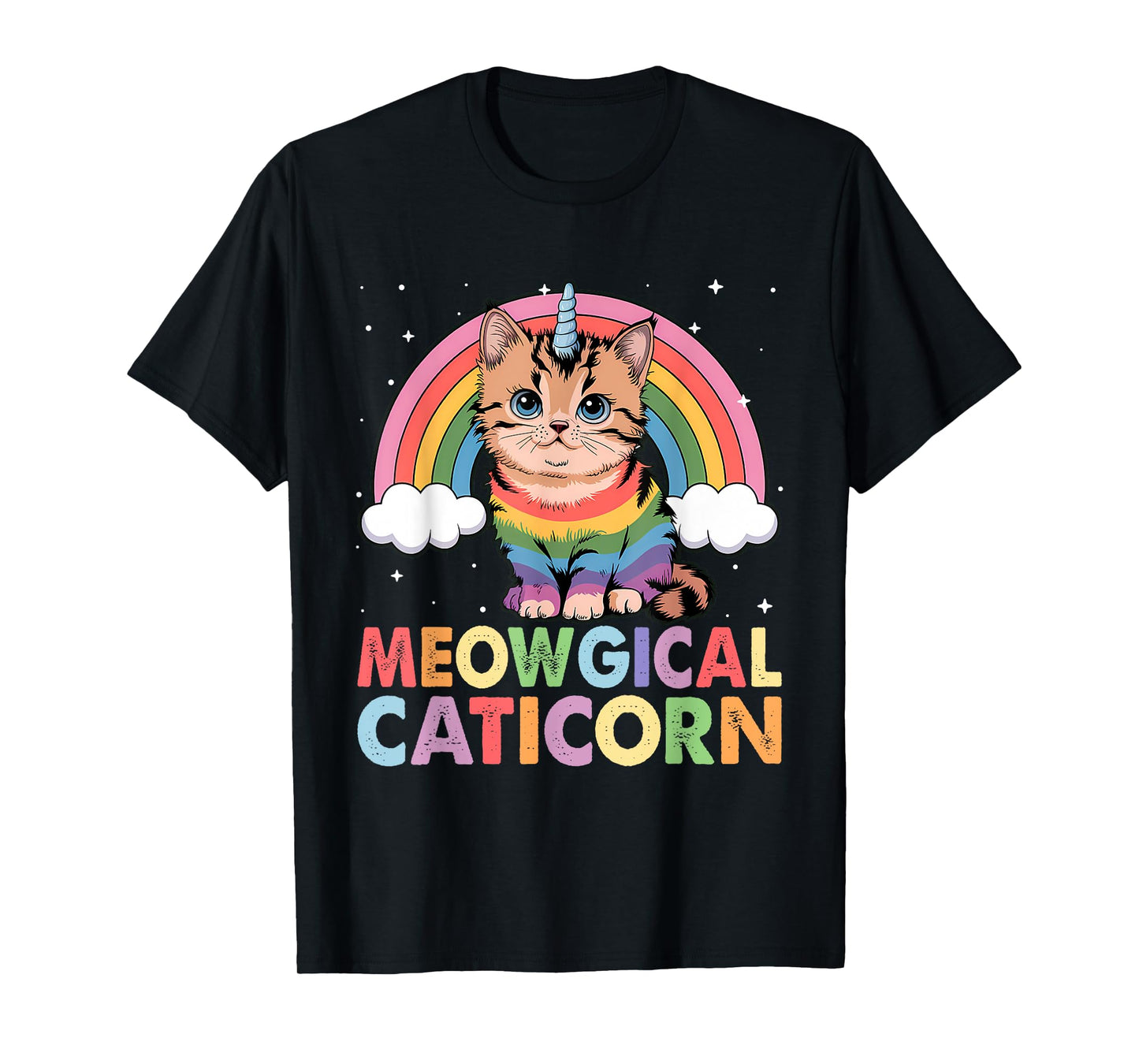 Meowgical Caticorn Cat Unicorn Girls Women Kittycorn T-Shirt