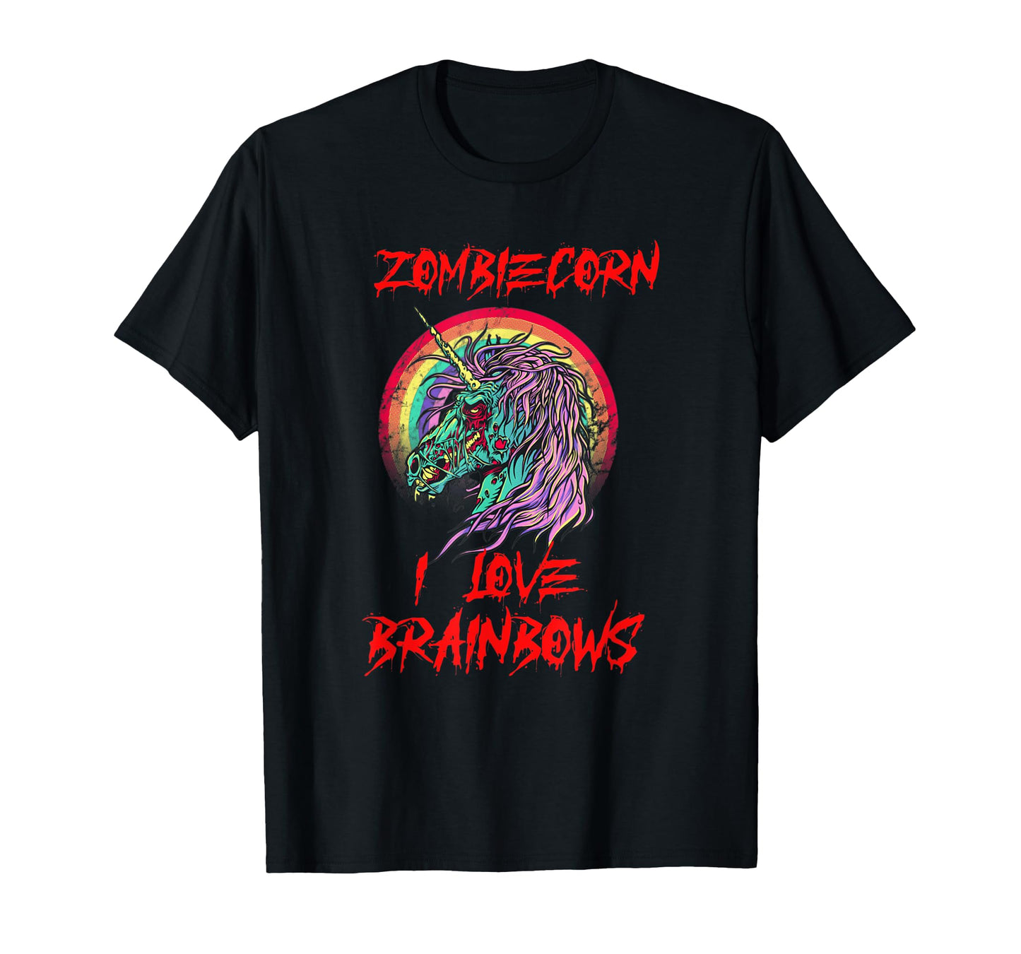 Zombiecorn Zombie Unicorn Brainbows Halloween T-Shirt