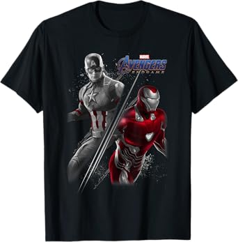 Marvel Avengers Endgame Captain America Iron Man Poster T-Shirt